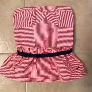 Red/white stripe Hollister tube top